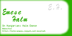 emese halm business card